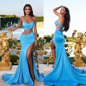Portia and Scarlett PS23473 Prom Dress in Blue 4 NWT